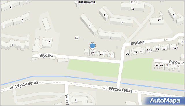 Rzeszów, Brydaka Edwarda, kpt., 1/5, mapa Rzeszów