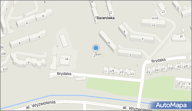 Rzeszów, Brydaka Edwarda, kpt., 1/7, mapa Rzeszów