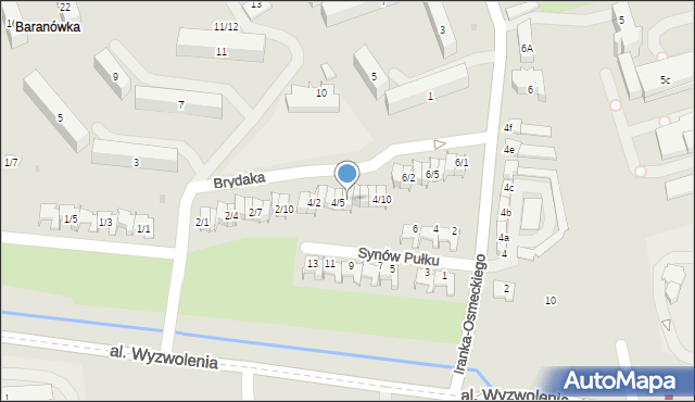 Rzeszów, Brydaka Edwarda, kpt., 4/6, mapa Rzeszów