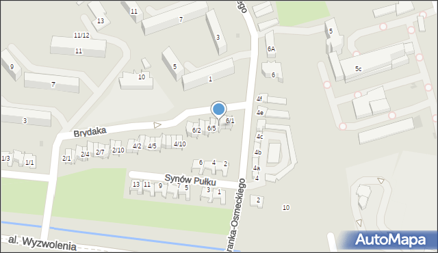 Rzeszów, Brydaka Edwarda, kpt., 6/6, mapa Rzeszów