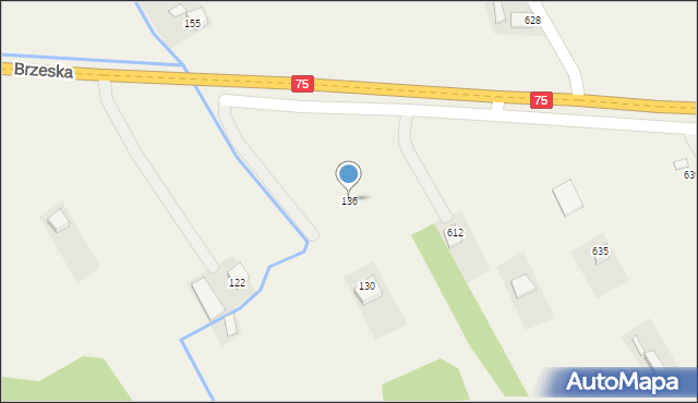 Rzezawa, Brzeska, 136, mapa Rzezawa