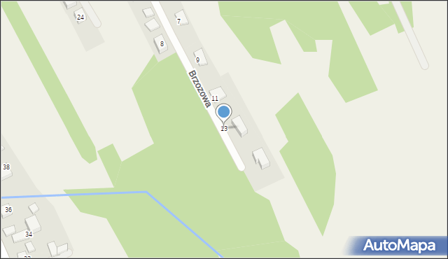 Rzezawa, Brzozowa, 13, mapa Rzezawa