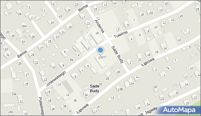 Sade Budy, Broniewskiego, 1/3, mapa Sade Budy