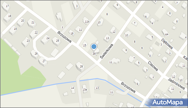 Sadlinki, Brzozowa, 14, mapa Sadlinki