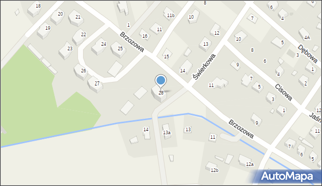 Sadlinki, Brzozowa, 28, mapa Sadlinki