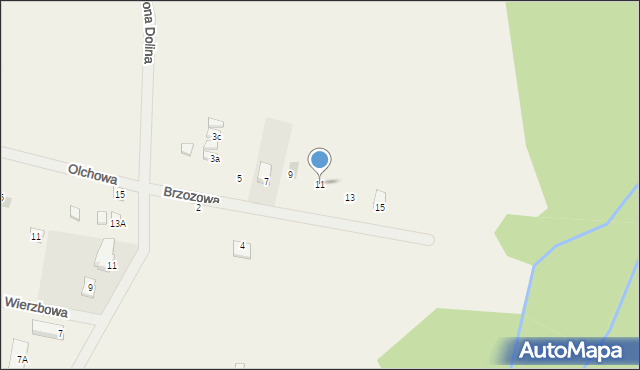 Sasino, Brzozowa, 11, mapa Sasino