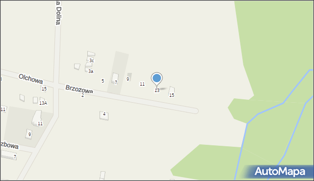 Sasino, Brzozowa, 13, mapa Sasino