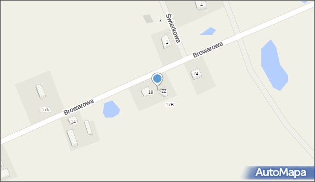Semlin, Browarowa, 20, mapa Semlin