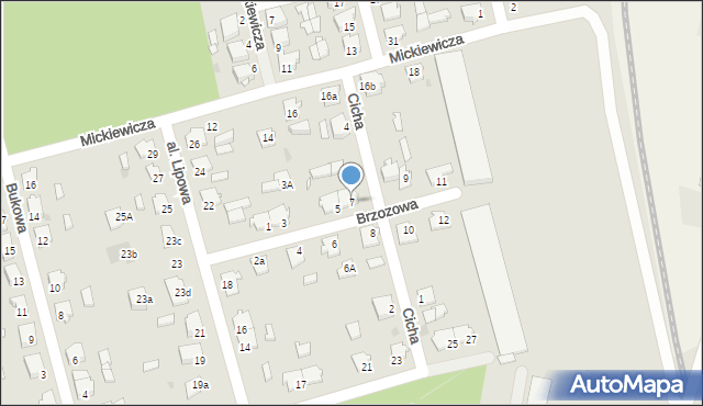 Sępólno Krajeńskie, Brzozowa, 7, mapa Sępólno Krajeńskie