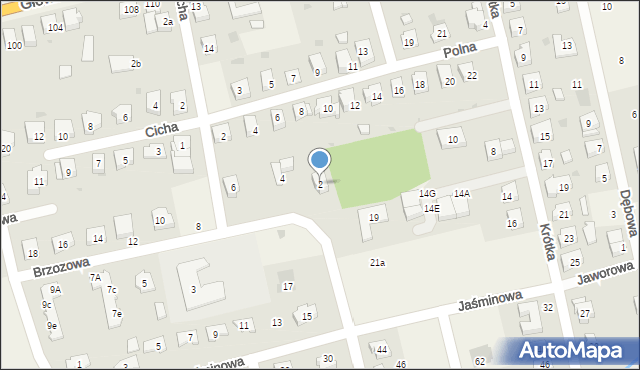 Serby, Brzozowa, 2, mapa Serby