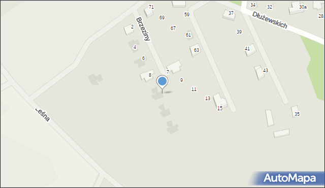Serock, Brzeziny, 10, mapa Serock