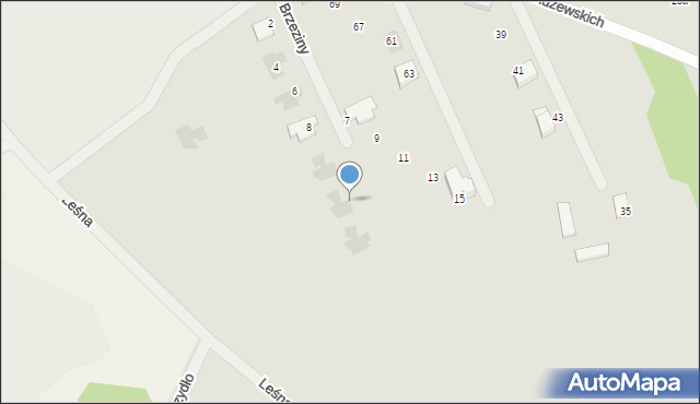 Serock, Brzeziny, 12, mapa Serock