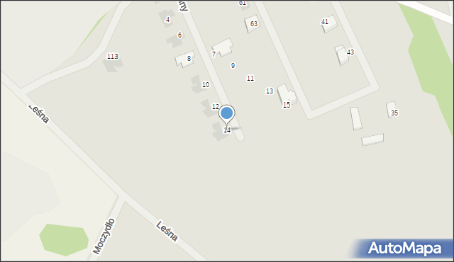 Serock, Brzeziny, 14, mapa Serock