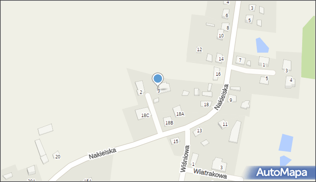 Sicienko, Brzozowa, 3, mapa Sicienko
