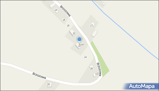 Sieciechowice, Brzozowa, 22, mapa Sieciechowice