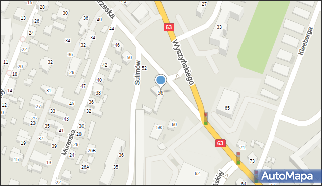 Siedlce, Brzeska, 56, mapa Siedlce