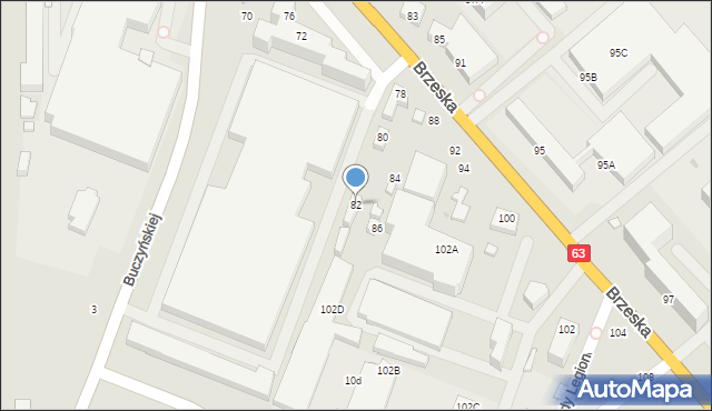 Siedlce, Brzeska, 82, mapa Siedlce