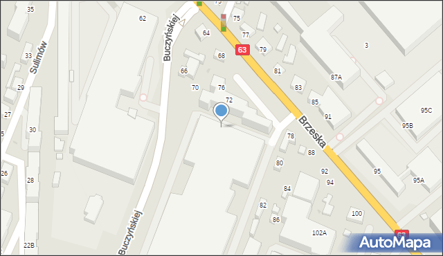 Siedlce, Brzeska, 96, mapa Siedlce