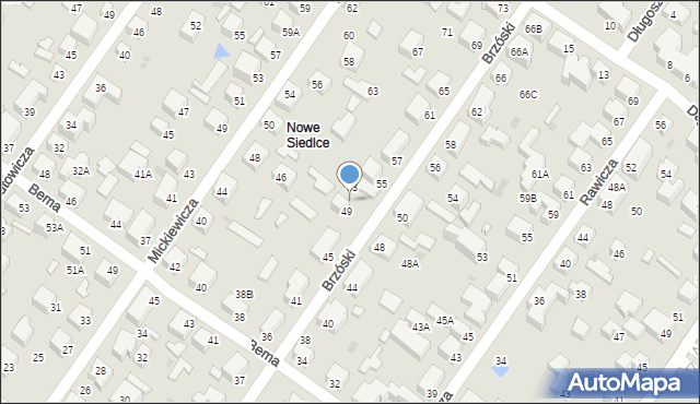 Siedlce, Brzóski Stanisława, ks., 51, mapa Siedlce