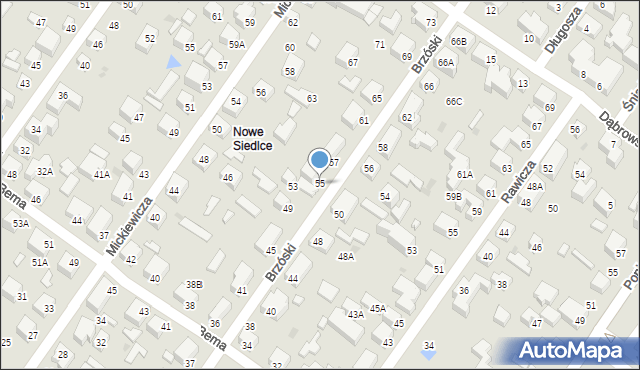 Siedlce, Brzóski Stanisława, ks., 55, mapa Siedlce