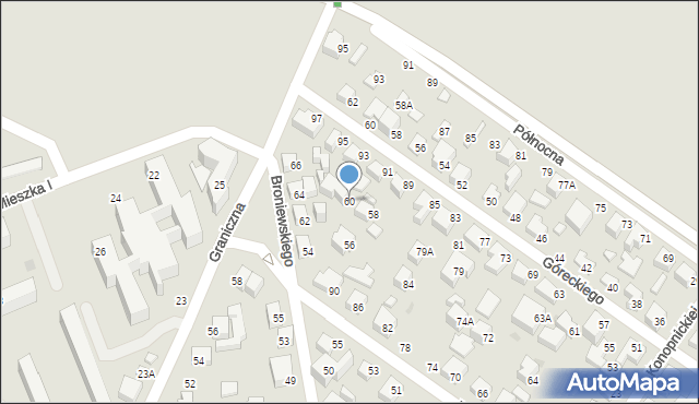 Siedlce, Broniewskiego Władysława, 60, mapa Siedlce