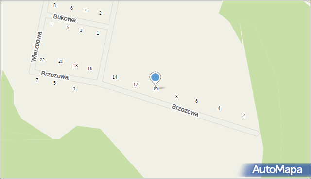 Siedlec, Brzozowa, 10, mapa Siedlec