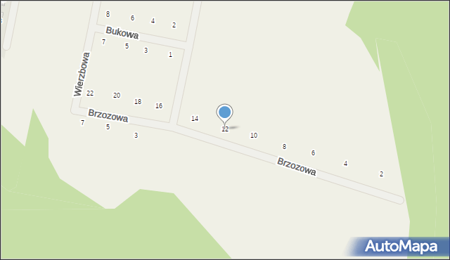 Siedlec, Brzozowa, 12, mapa Siedlec