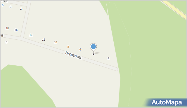 Siedlec, Brzozowa, 4, mapa Siedlec