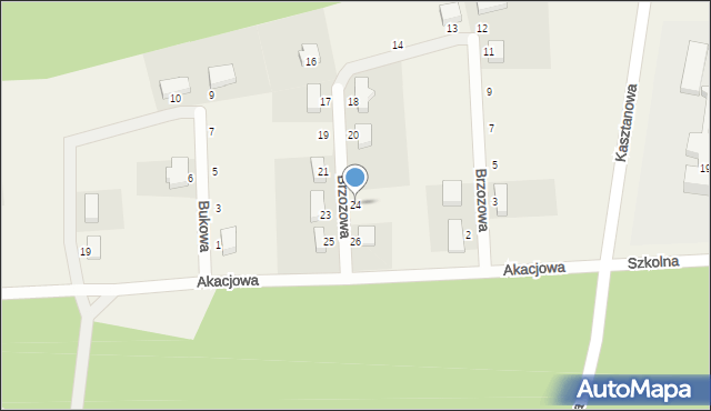 Siedlisko, Brzozowa, 24, mapa Siedlisko