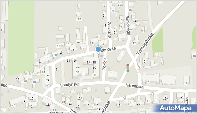 Siemianowice Śląskie, Brandysa Pawła, ks., 2, mapa Siemianowice Śląskie