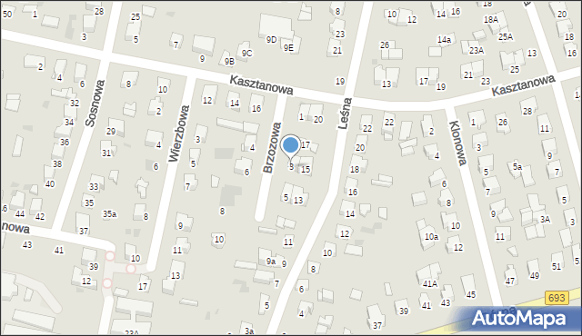 Siemiatycze, Brzozowa, 3, mapa Siemiatycze