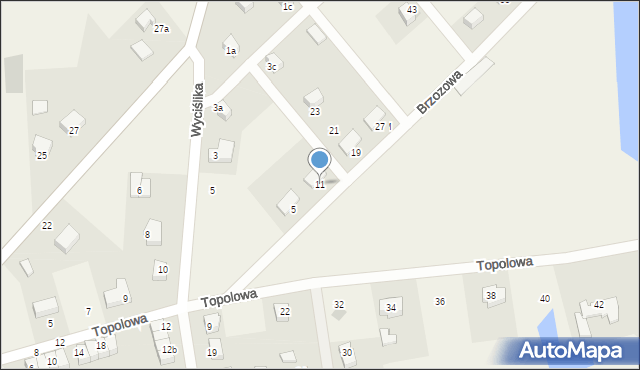 Siemyśl, Brzozowa, 11, mapa Siemyśl