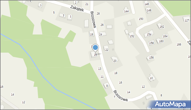 Siepraw, Brzozowa, 15, mapa Siepraw