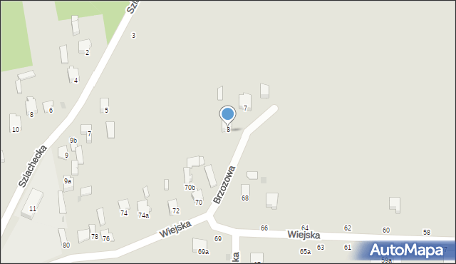 Sieradz, Brzozowa, 5, mapa Sieradz