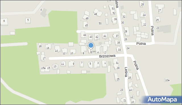 Sieraków, Brzozowa, 6, mapa Sieraków