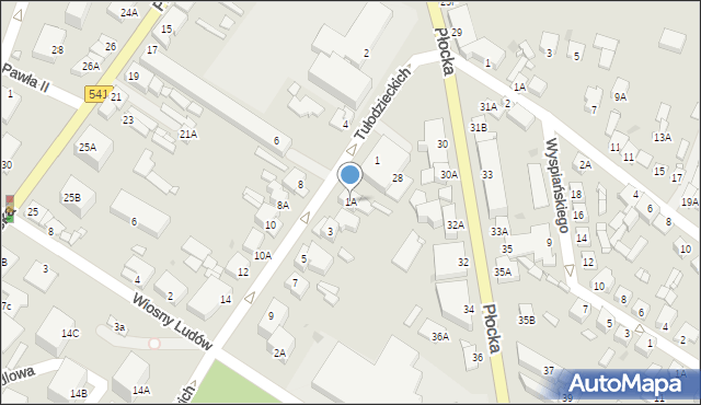 Sierpc, Braci Tułodzieckich, 1A, mapa Sierpc