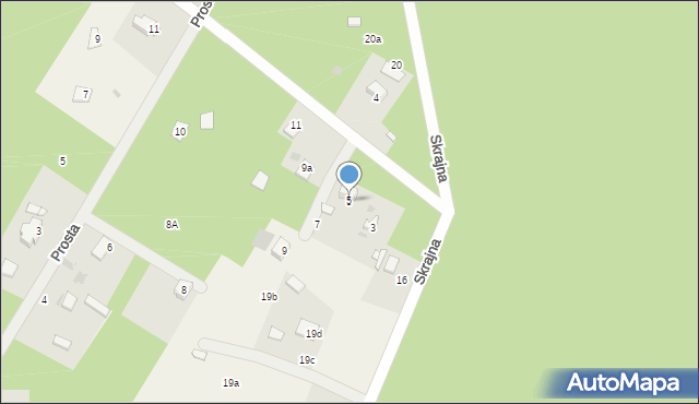 Siestrzeń, Brzozowa, 5, mapa Siestrzeń