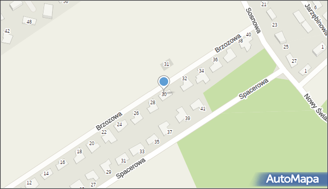 Silno, Brzozowa, 30, mapa Silno