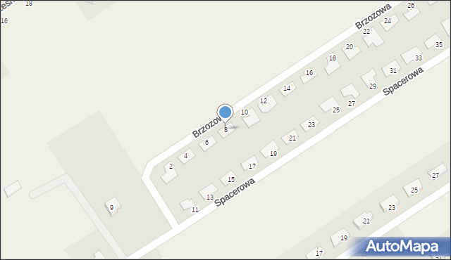 Silno, Brzozowa, 8, mapa Silno