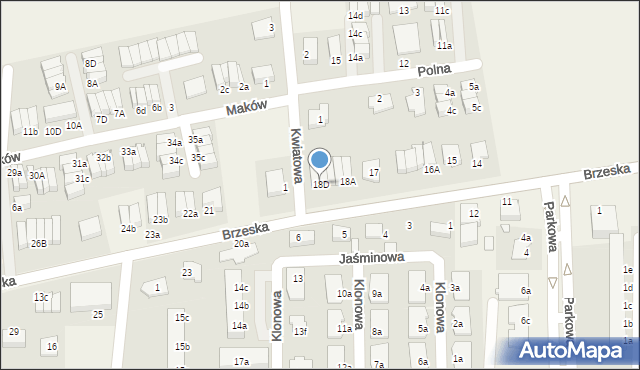 Skarbimierz-Osiedle, Brzeska, 18D, mapa Skarbimierz-Osiedle
