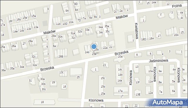 Skarbimierz-Osiedle, Brzeska, 23a, mapa Skarbimierz-Osiedle