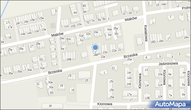 Skarbimierz-Osiedle, Brzeska, 24b, mapa Skarbimierz-Osiedle