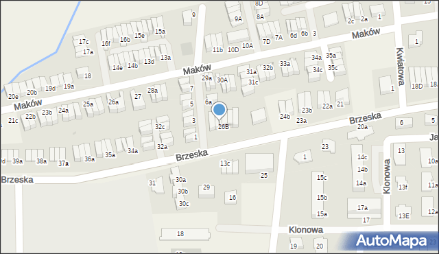 Skarbimierz-Osiedle, Brzeska, 26C, mapa Skarbimierz-Osiedle