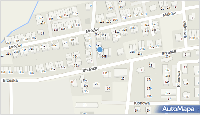 Skarbimierz-Osiedle, Brzeska, 26E, mapa Skarbimierz-Osiedle