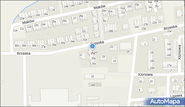Skarbimierz-Osiedle, Brzeska, 30a, mapa Skarbimierz-Osiedle