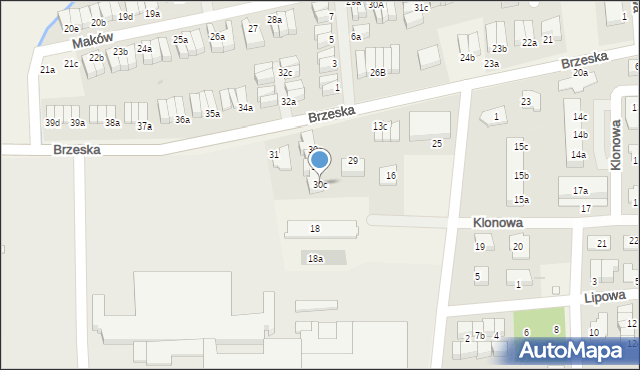 Skarbimierz-Osiedle, Brzeska, 30c, mapa Skarbimierz-Osiedle