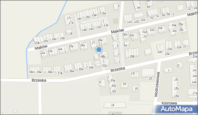 Skarbimierz-Osiedle, Brzeska, 33c, mapa Skarbimierz-Osiedle