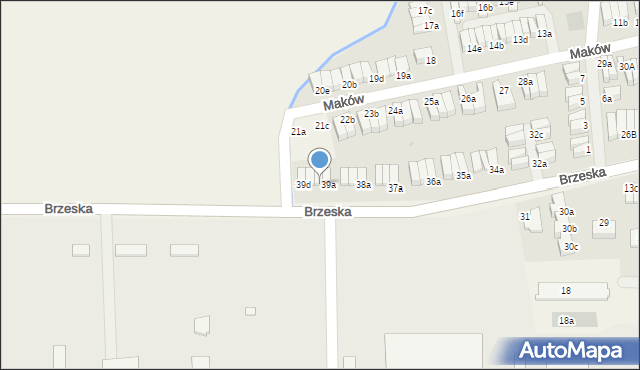 Skarbimierz-Osiedle, Brzeska, 39b, mapa Skarbimierz-Osiedle