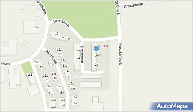 Skarbimierz-Osiedle, Brzozowa, 2b, mapa Skarbimierz-Osiedle