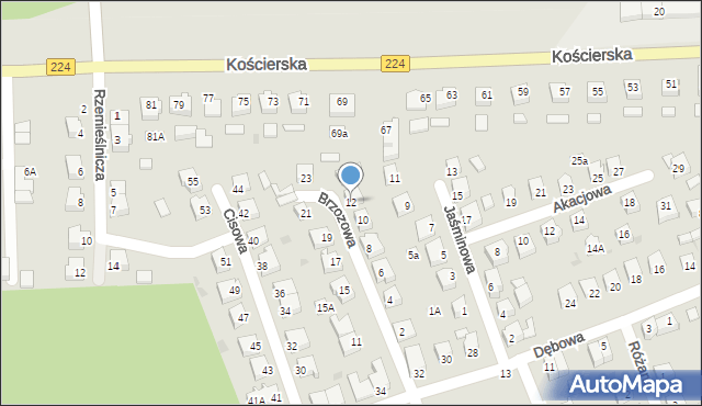 Skarszewy, Brzozowa, 12, mapa Skarszewy